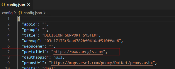 Set ArcGIS Online organisation or your portal URL