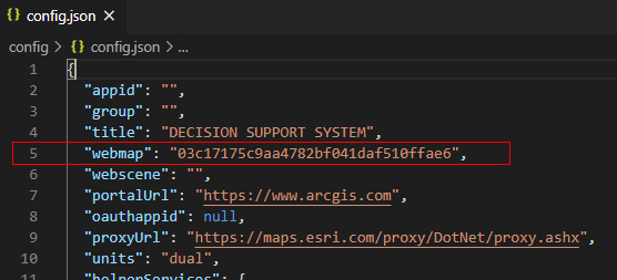 Set ArcGIS Online or Portal web map id