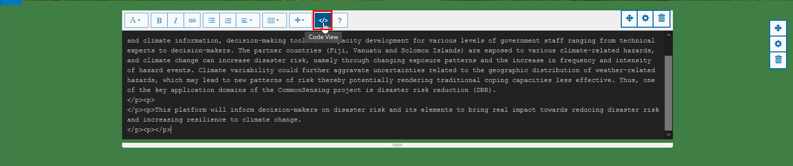 Configure text with HTML