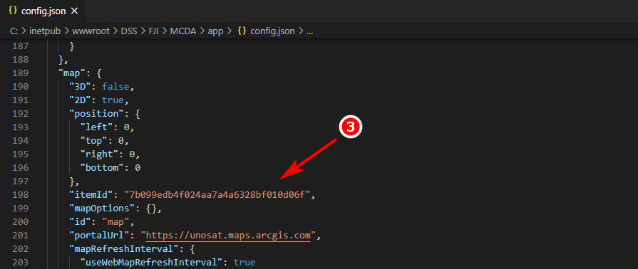Set web map id