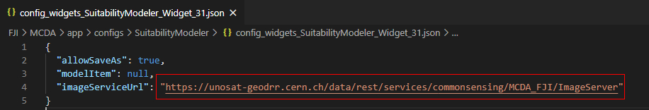 Set imageService Url